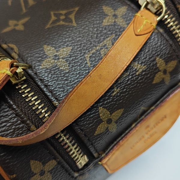 Monogram Coated Canvas Top Handle Bag Brown