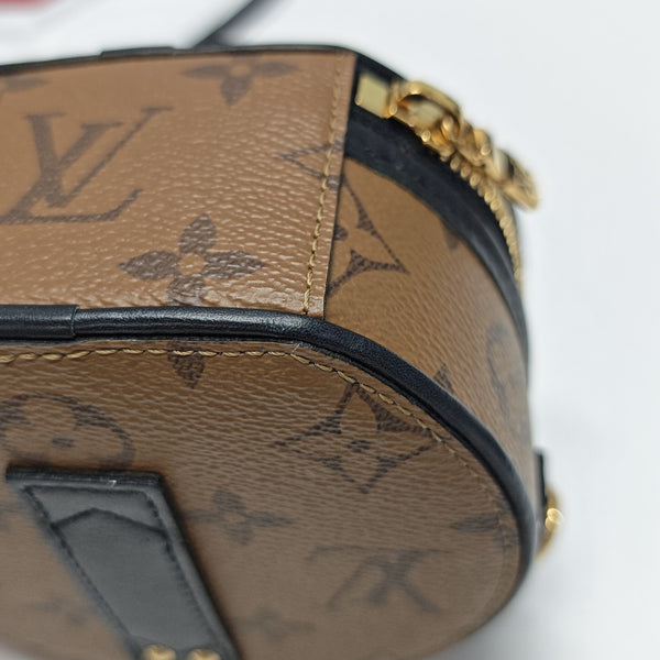 BOITE CHAPEAU Mini Monogram Coated Canvas Brown