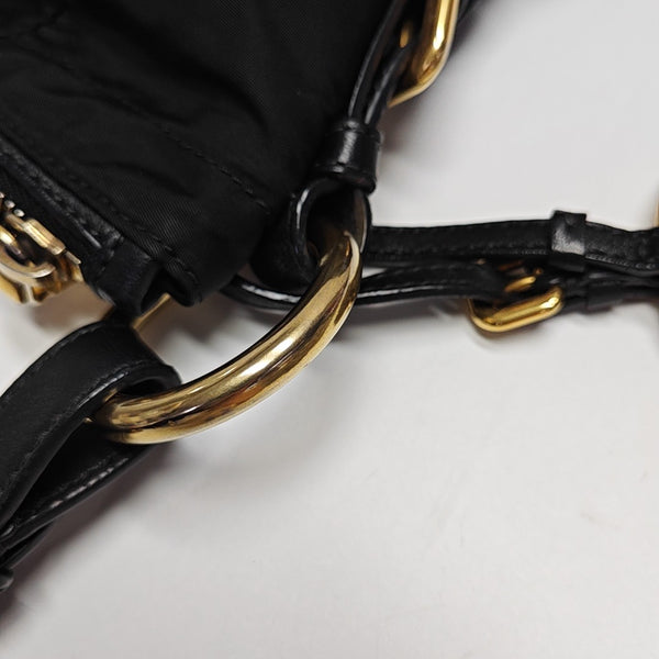 Nylon Shoulder Bag Black