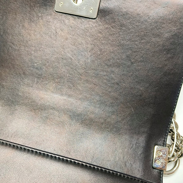 BOY CHANEL Chevron Wool Black