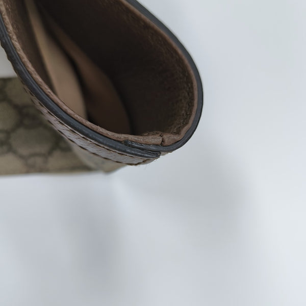 Ophidia Medium Monogram Coated Canvas Beige