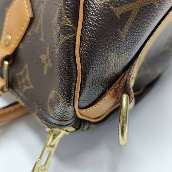 SPEEDY 25 Monogram Coated Canvas Brown
