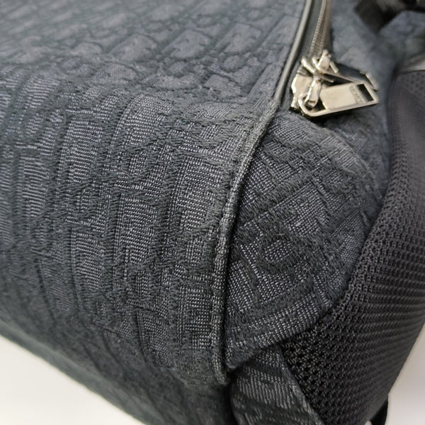 Oblique Canvas Backpack Black