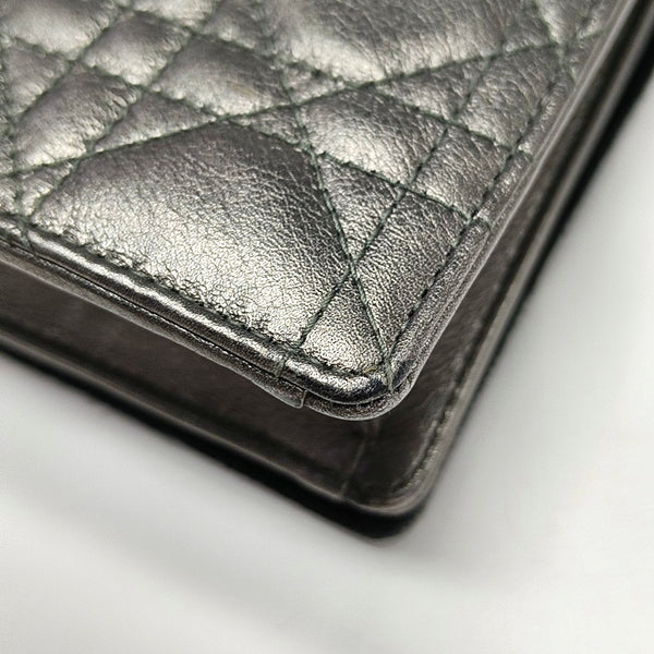 Lady Dior Cannage Piel de becerro gris