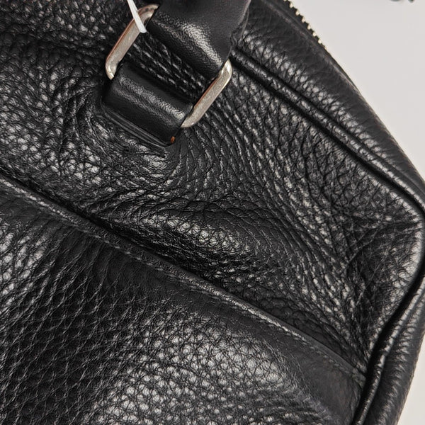Calfskin Top Handle Bag Black