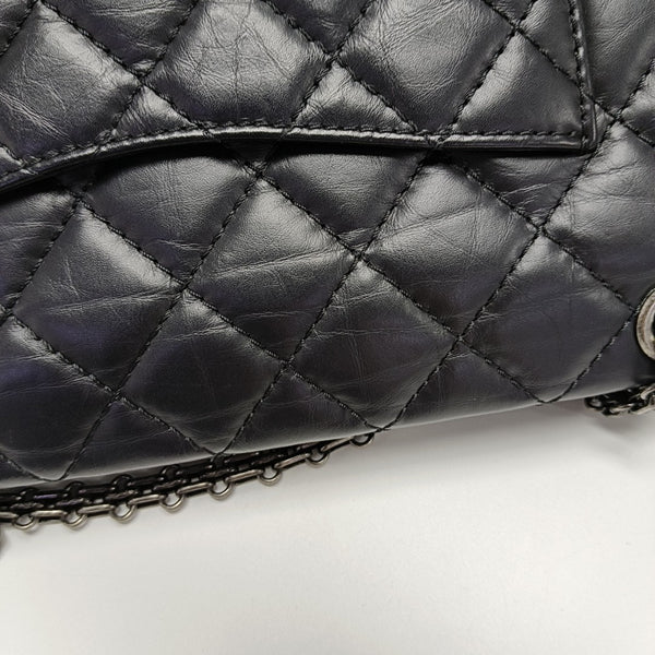 2.55 227 (jumbo) Quilted Vintage Calf Black