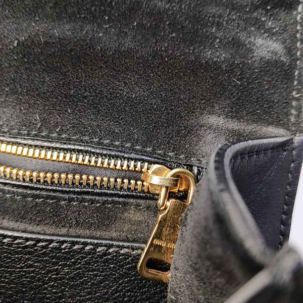 Miu Lady Calfskin Black