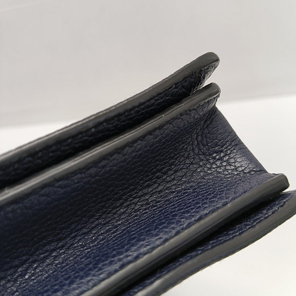 Pouch Quilted Calfskin Blue