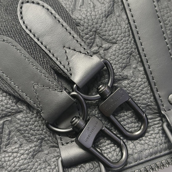 KEEPALL 25 Monogram Calfskin Black