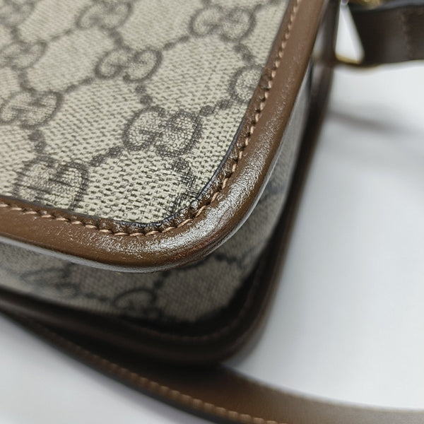 GG Supreme Mini Monogram Coated Canvas Beige