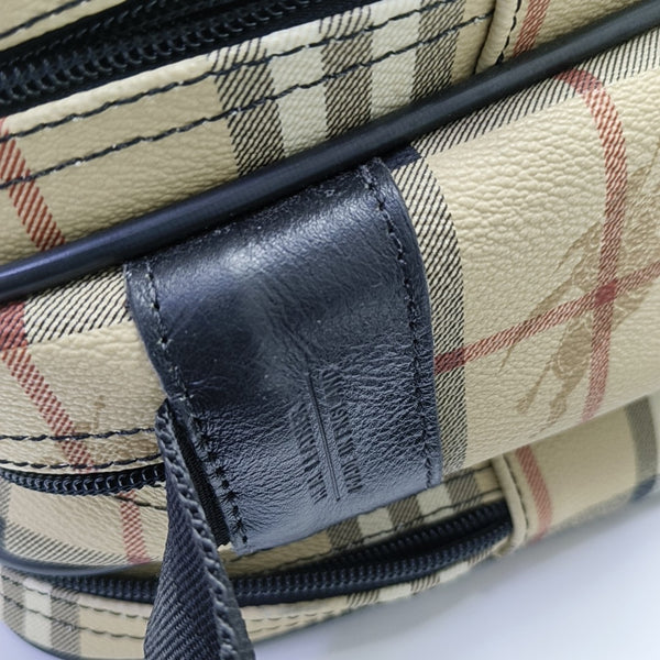 Coated Canvas Shoulder Bag Black