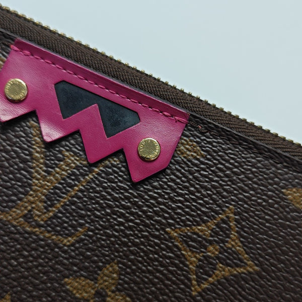 ZIPPY Monogram Coated Canvas Brown Wallet