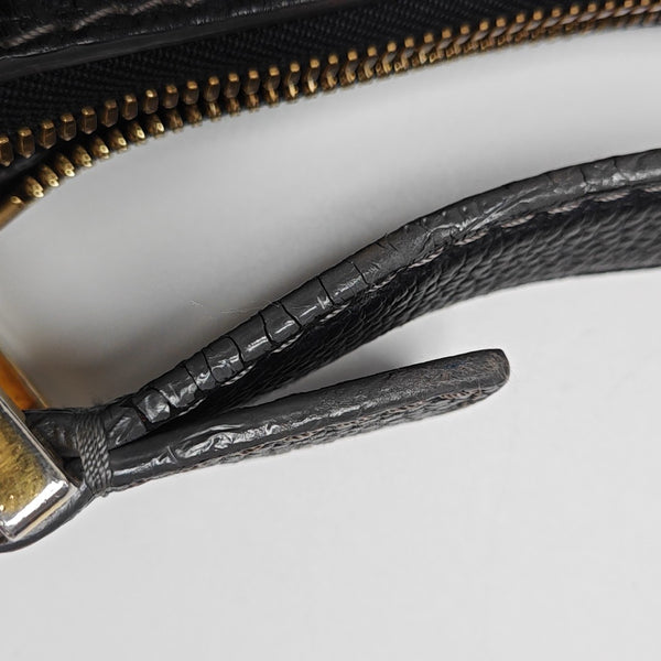 Monogram Canvas Shoulder Bag Black