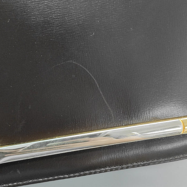 Calfskin Top Handle Bag Black