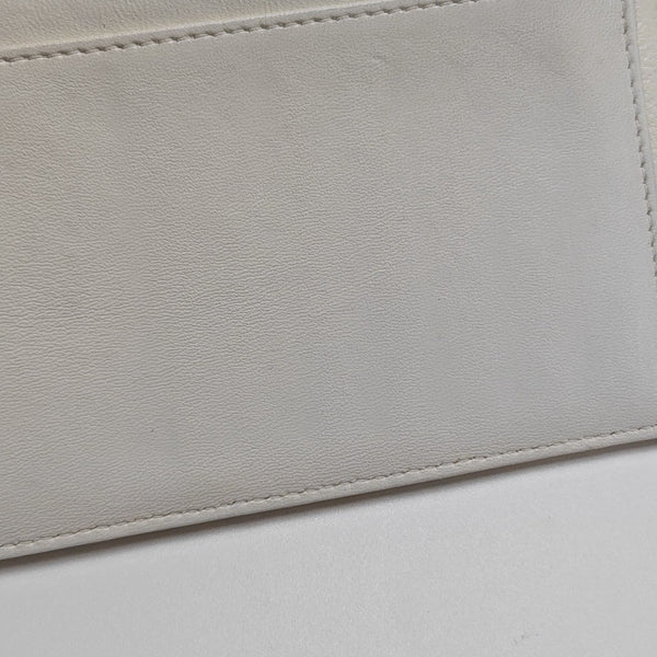 Quilted Special Material Wallet Beige
