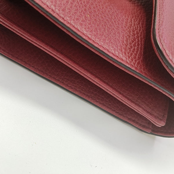 Interlocking G Small Calfskin Red