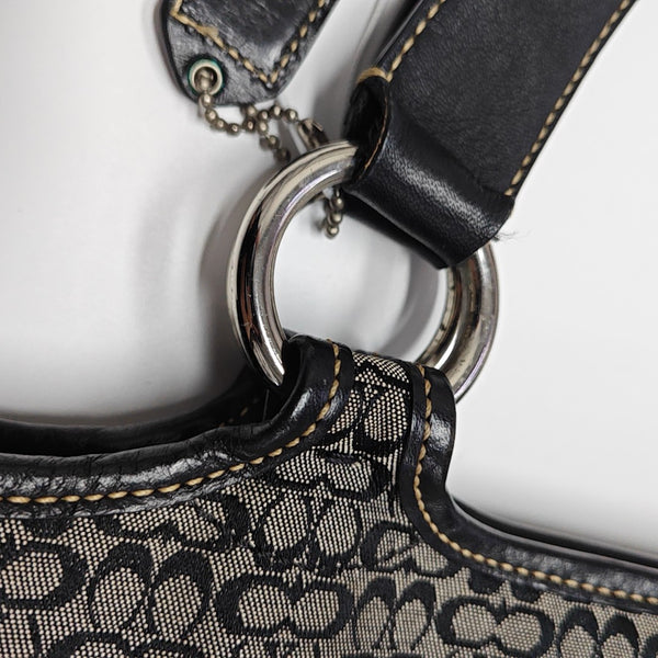 Monogram Canvas Tote Bag Gray