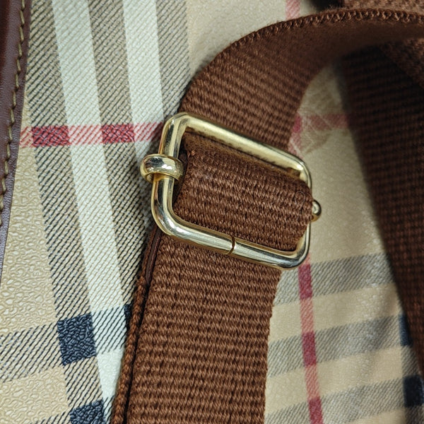 Coated Canvas Backpack Brown