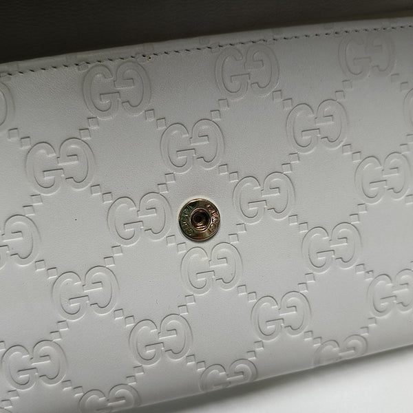 Signature Monogram Calfskin White Wallet