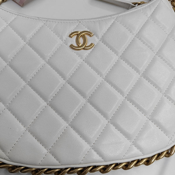 HOBO Small Quilted Lambskin White