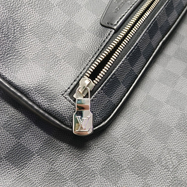 JOSH Damier Graphite Coated Canvas Gray