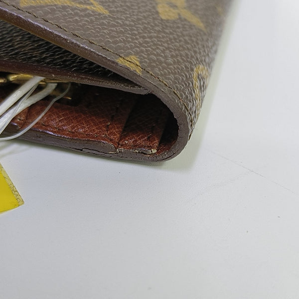 Monogram Coated Canvas Wallet Brown