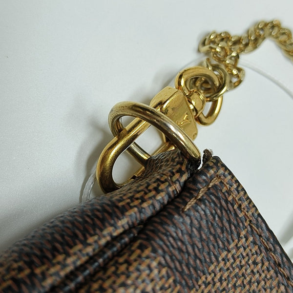 ACCESSOIRES Mini Damier Ebene Coated Canvas Brown