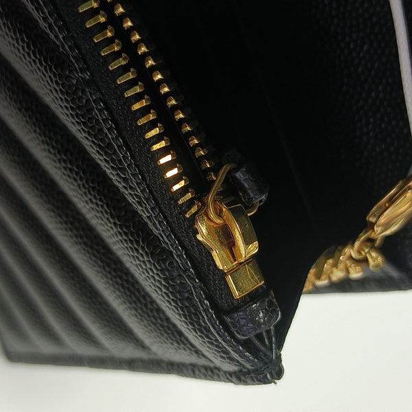 MONOGRAM Chevron Calfskin Black