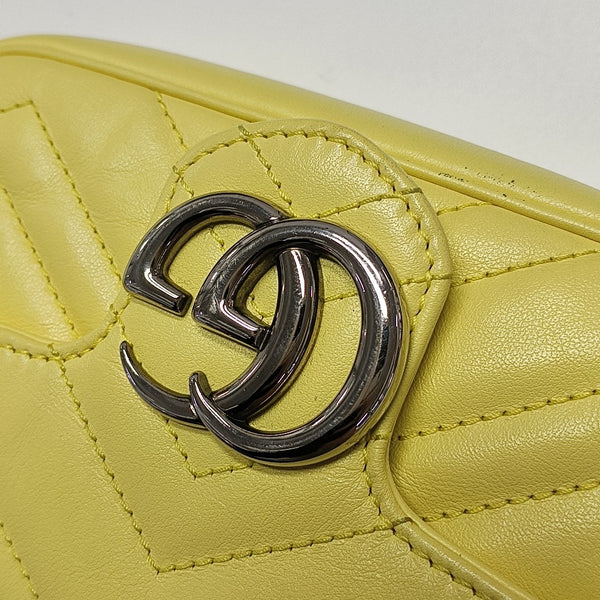 GG Marmont Mini Quilted Calfskin Yellow