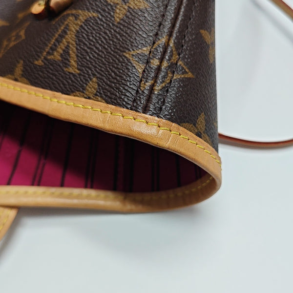 NEVERFULL MM Monogram Coated Canvas Brown