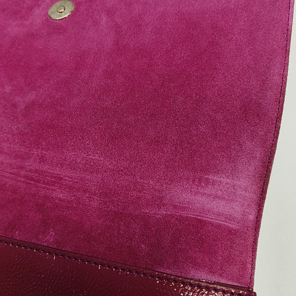 Patent Leather Clutch Red