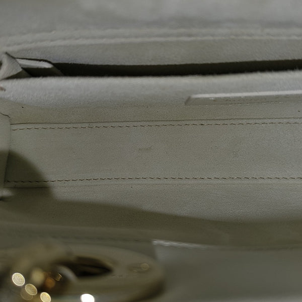 Lady D-Joy Small Cannage Lambskin White