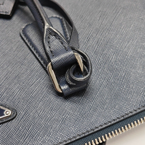 Saffiano Calfskin Top Handle Bag Blue