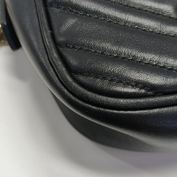 GG Marmont Small Quilted Calfskin Black