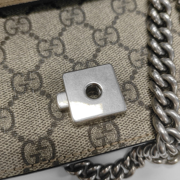Dionysus Mini Monogram Coated Canvas Beige