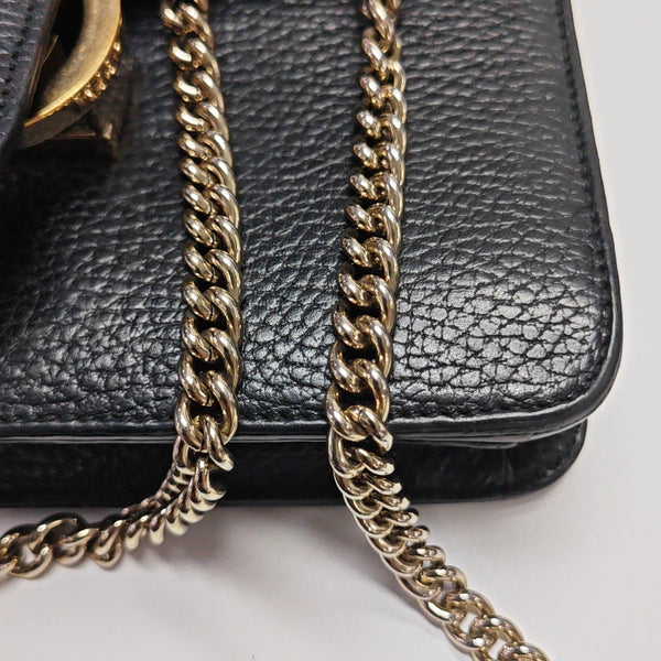 Interlocking G Small Calfskin Black