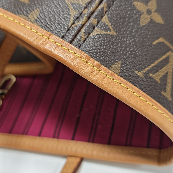 NEVERFULL MM Monogram Coated Canvas Brown