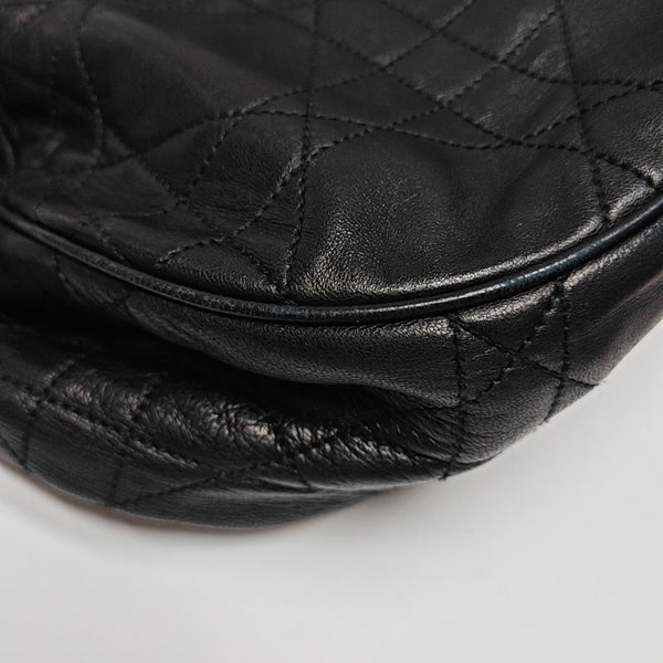 Cannage Lambskin Shoulder Bag Black