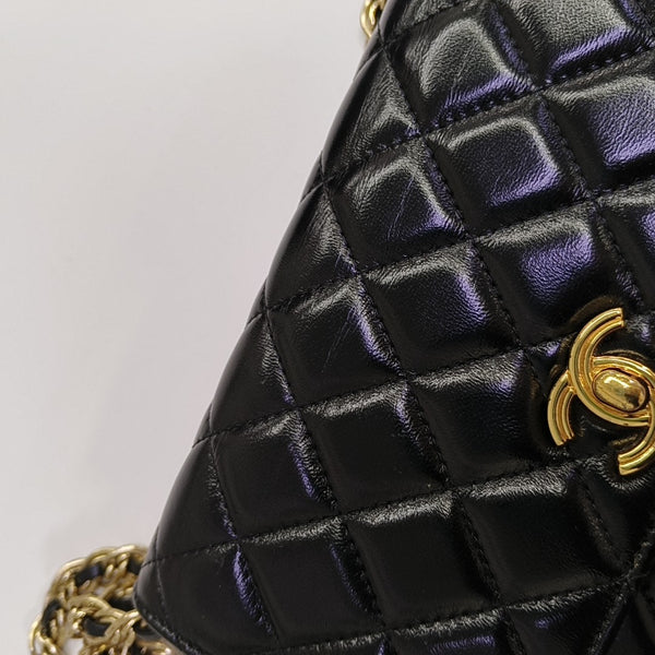 WOC Quilted Lambskin Black