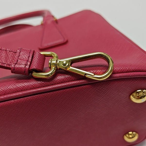 Galleria Small Saffiano Calfskin Red
