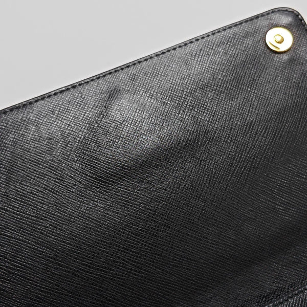 Saffiano Calfskin Shoulder Bag Black