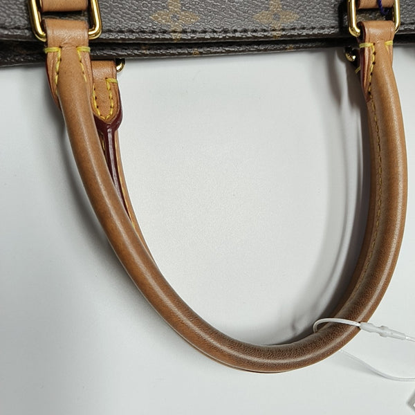 SAC PLAT MM Monogram Coated Canvas Brown