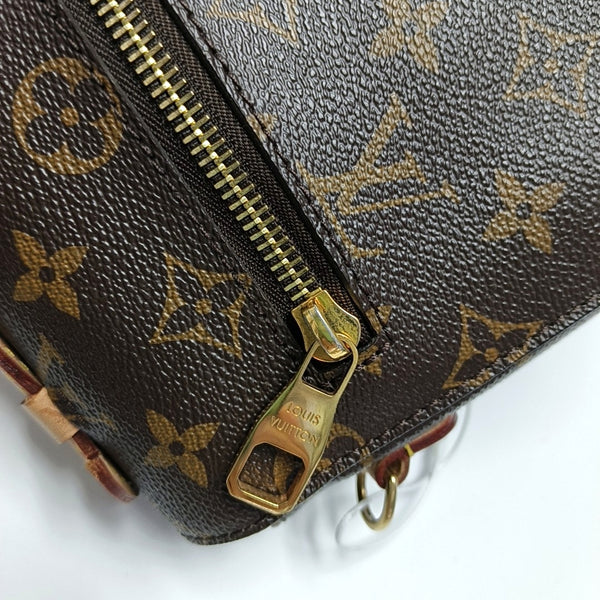 MÉTIS MM Monogram Coated Canvas Brown