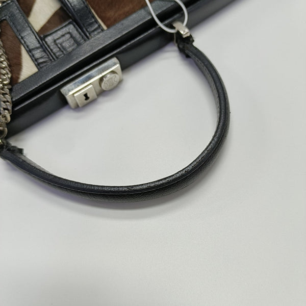 Horsehair Top Handle Bag Brown