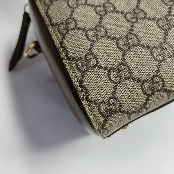 GG Blooms Monogram Coated Canvas Black