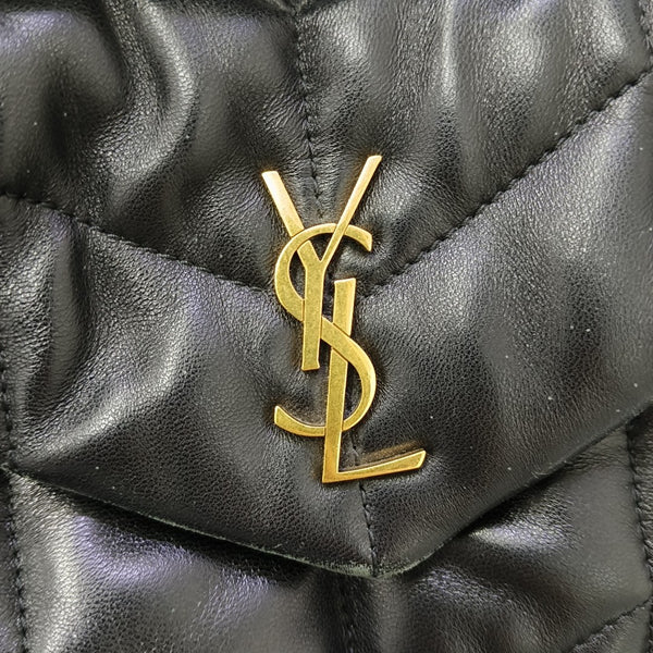 PUFFER Mini Chevron Lambskin Black