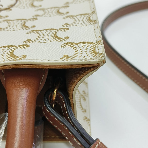 CABAS Mini Coated Canvas White