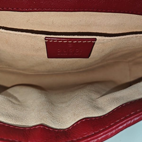 GG Marmont Small Quilted Canvas Brown