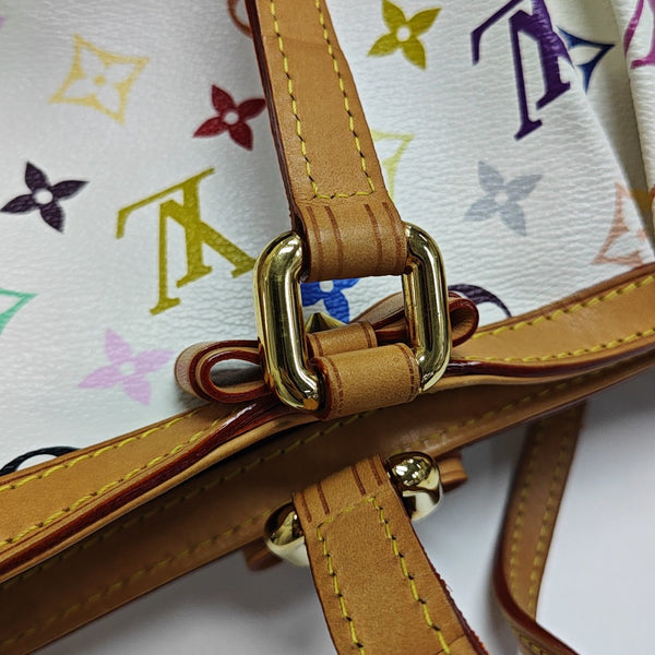 LV × TM SHARLEEN MM Monogram Coated Canvas White