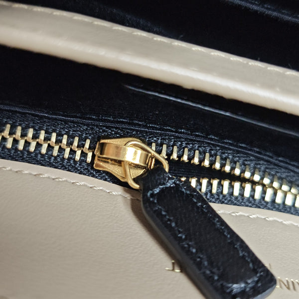 LOULOU Extra Small Chevron Calfskin Beige